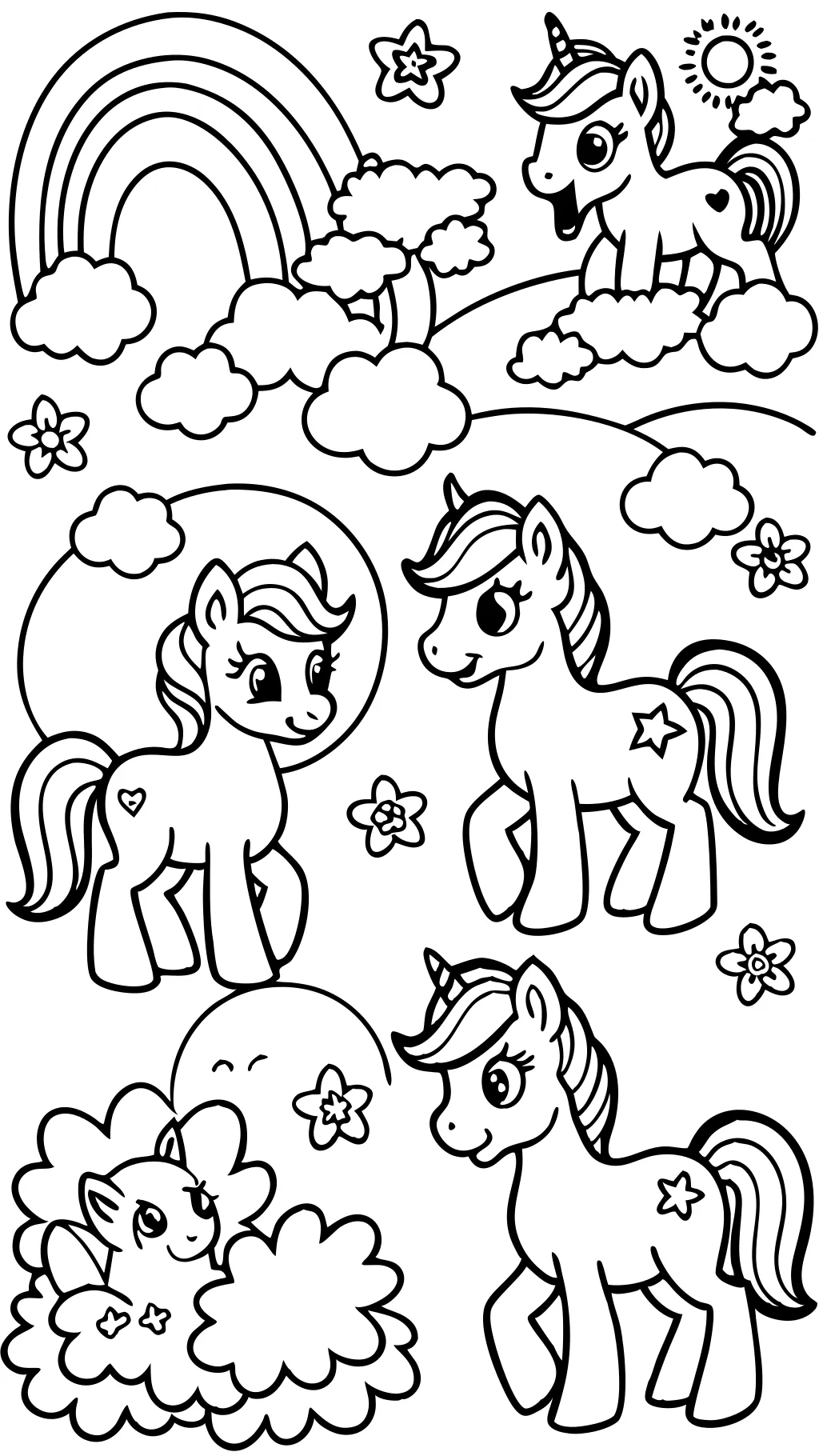 pages de couleur poney